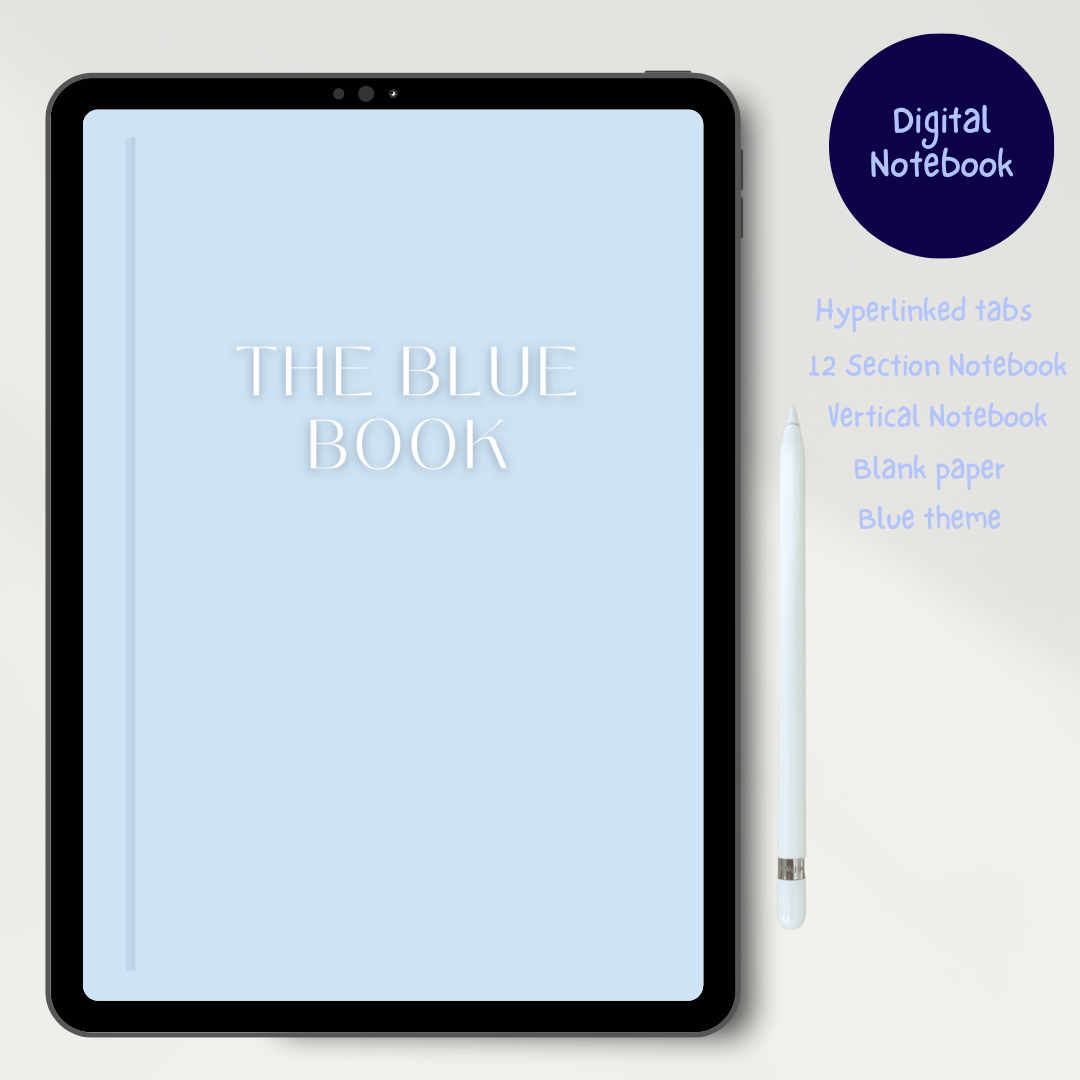 THE BLUE BOOK Digital Notebook 12 Subject Version 1, Notebook for Students