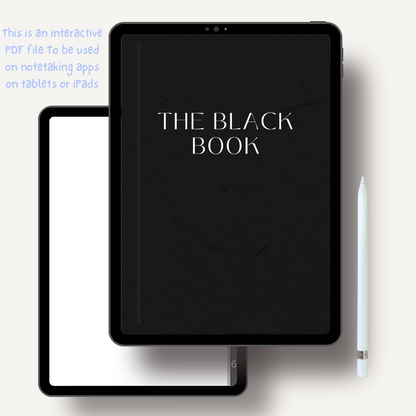 THE BLACK BOOK Digital Notebook 6 Subject, Notebook for Students