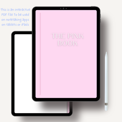 THE PINK BOOK Digital Notebook 12 Subject Version 2, Notebook for Students