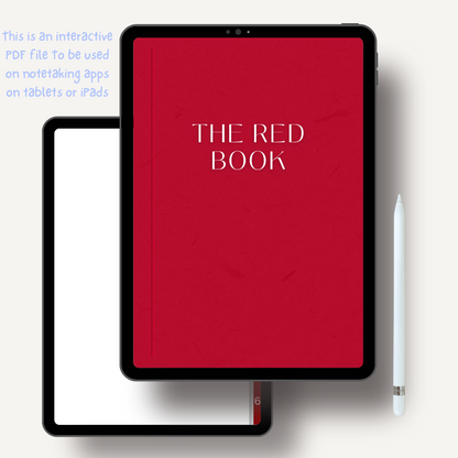 THE RED BOOK Digital Notebook 6 Subject, Notebook for Students