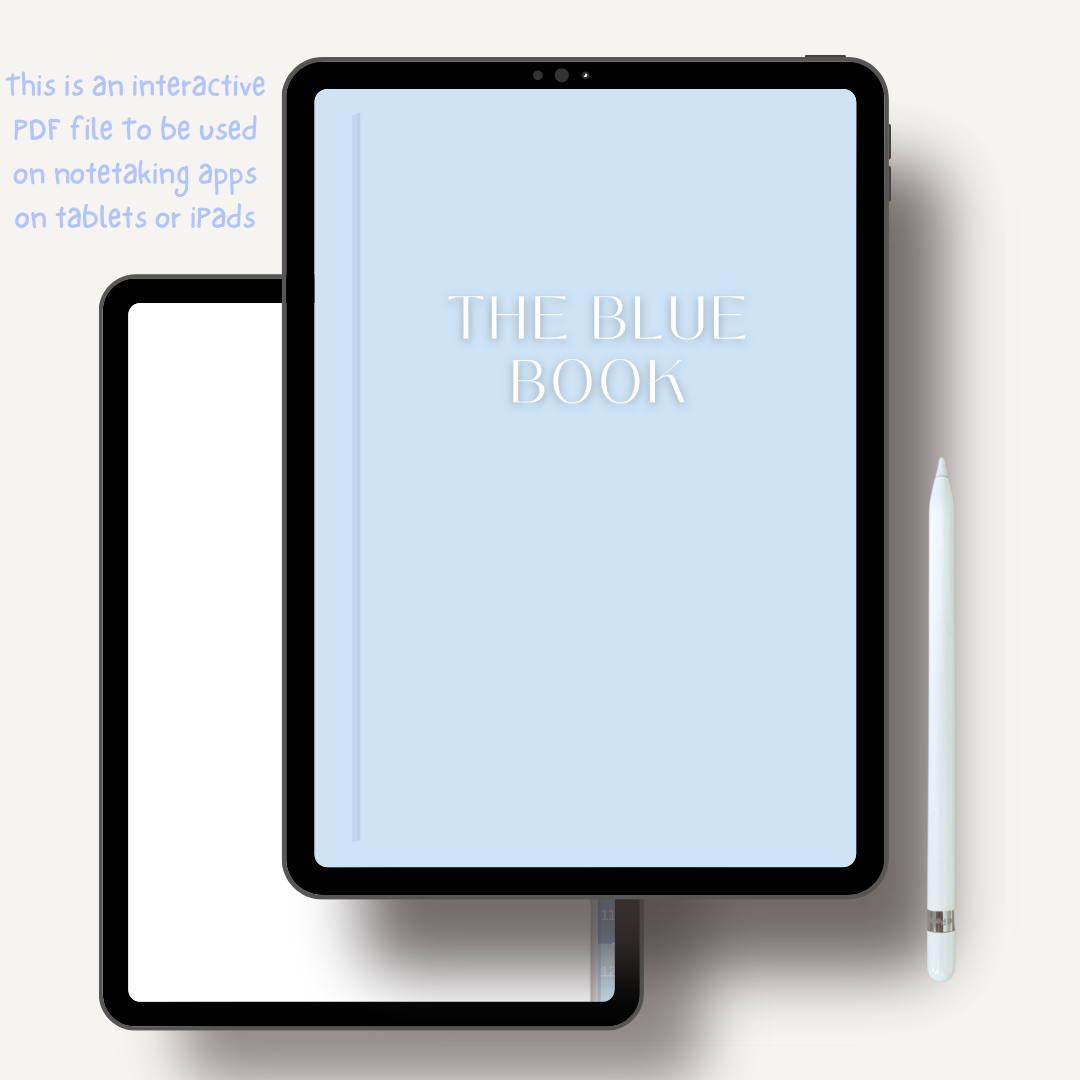 THE BLUE BOOK Digital Notebook 12 Subject Version 2, Notebook for Students