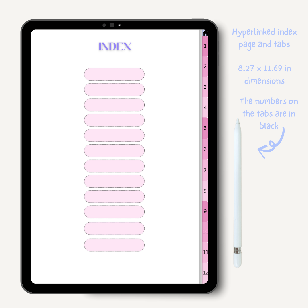 THE PINK BOOK Digital Notebook 12 Subject Version 1, Notebook for Students