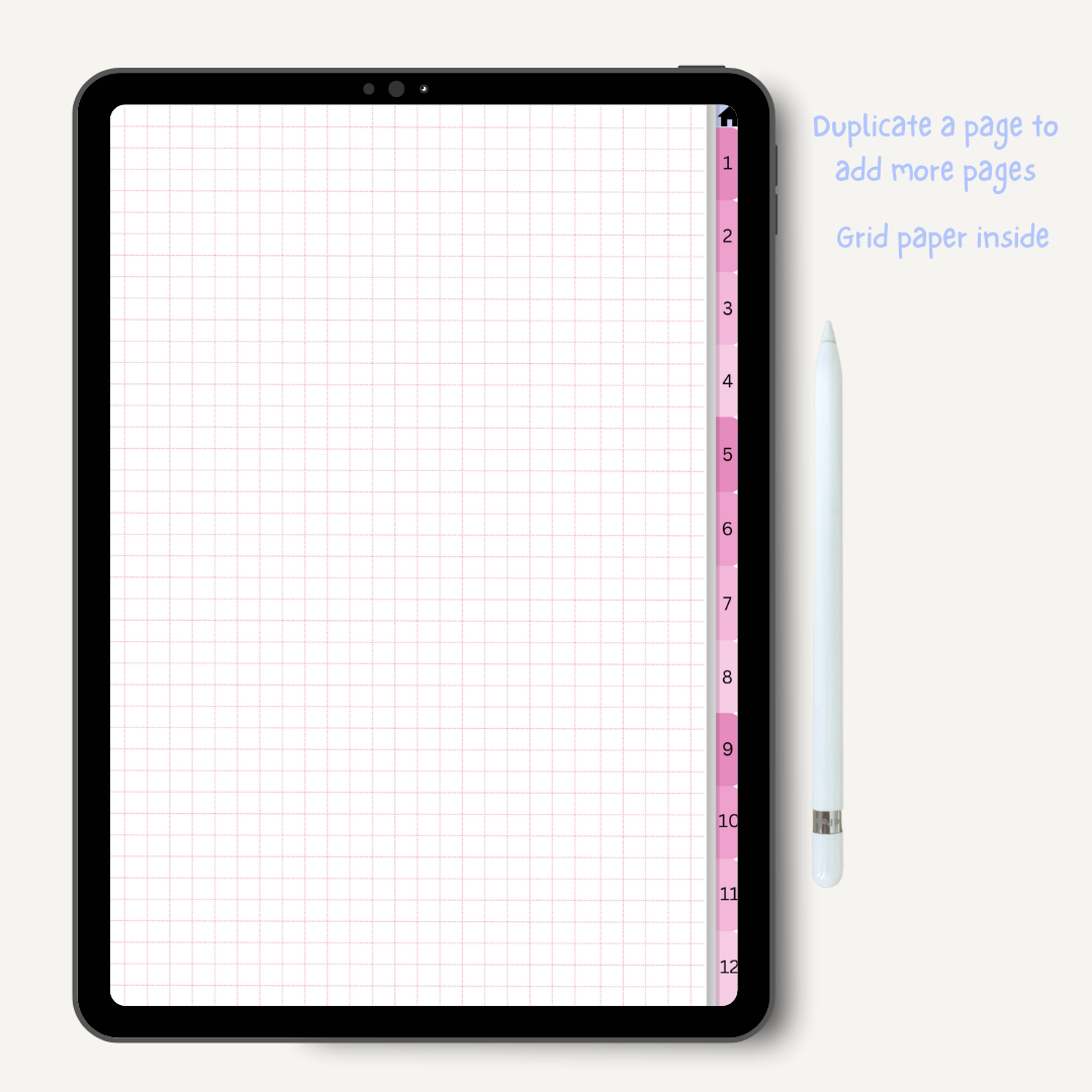 THE PINK BOOK Digital Notebook 12 Subject Version 1, Notebook for Students
